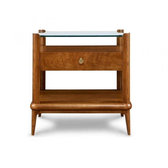 Martine Glass-Top End Table  