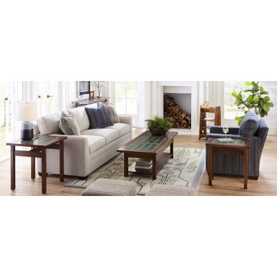 Mission Tile Top Cocktail Table