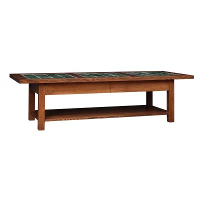 Mission Tile Top Cocktail Table