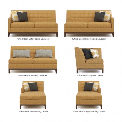 Walnut Grove Tufted-Back Corner Sectional 