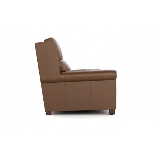 Woodlands Small Roll Arm Motion Sofa with nails