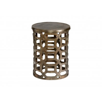 Bennie Pierced Brass Stool