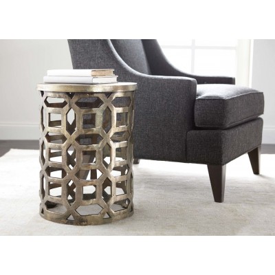 Bennie Pierced Brass Stool