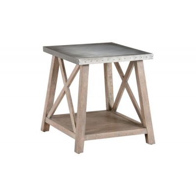 Bruckner Metal-Top End Table
