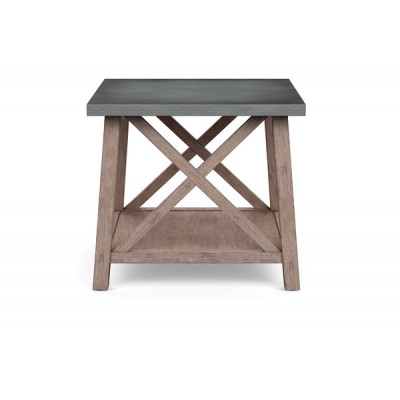 Bruckner Metal-Top End Table