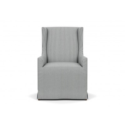 Larkin Slipcovered Host Chair, Portia Graphite
