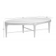 Draper Oval Travertine Coffee Table