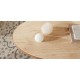 Draper Oval Travertine Coffee Table