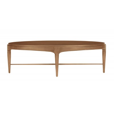 Draper Oval Wood Midcentury Coffee Table