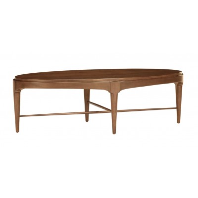 Draper Oval Wood Midcentury Coffee Table