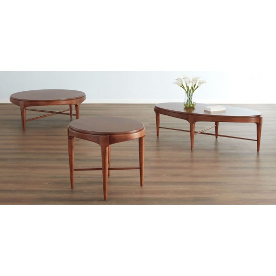 Draper Oval Wood Midcentury End Table Draper Oval Wood Midcentury End Table