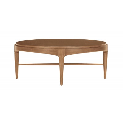 Draper Round Wood Midcentury Coffee Table