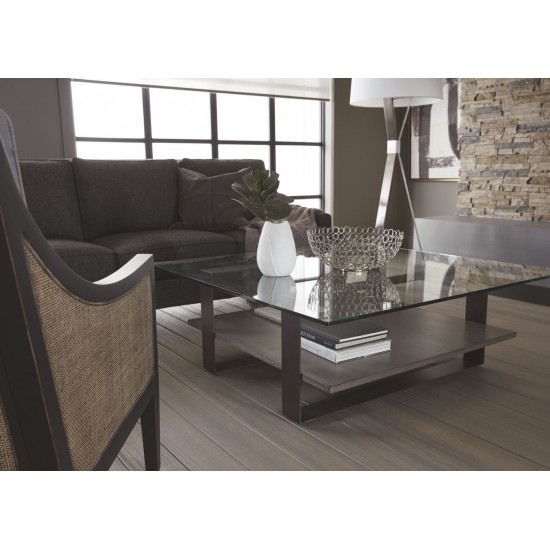 Rosemoor Square Glass-Top Coffee Table