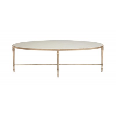 Valeria Stone-Top Oval Coffee Table