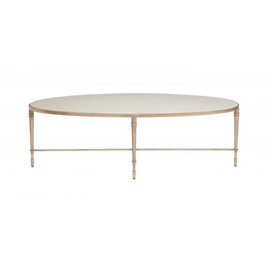 Valeria Stone-Top Oval Coffee Table Valeria Stone-Top Oval Coffee Table