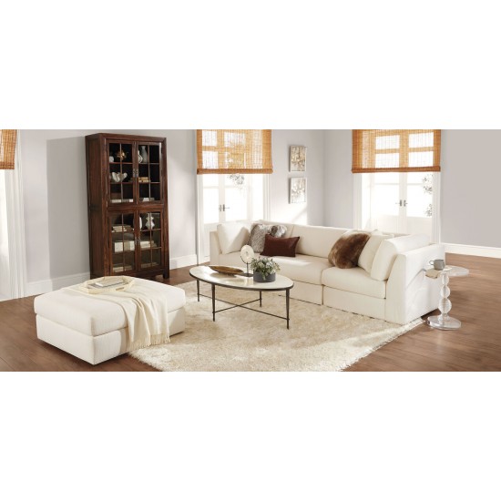 Valeria Stone-Top Oval Coffee Table Valeria Stone-Top Oval Coffee Table