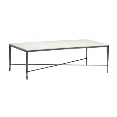 Valeria Stone-Top Rectangular Coffee Table