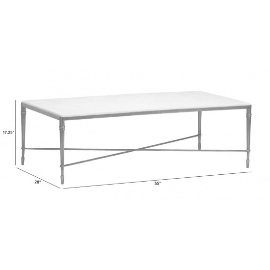 Valeria Stone-Top Rectangular Coffee Table Valeria Stone-Top Rectangular Coffee Table