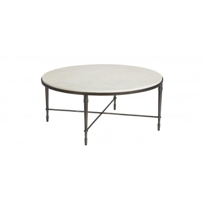 Valeria Stone-Top Round Coffee Table