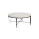 Valeria Stone-Top Round Coffee Table Valeria Stone-Top Round Coffee Table
