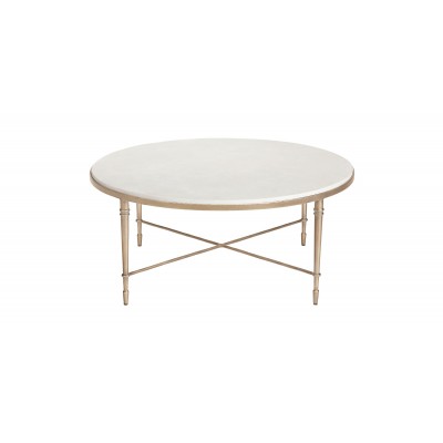 Valeria Stone-Top Round Coffee Table