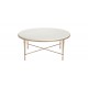 Valeria Stone-Top Round Coffee Table Valeria Stone-Top Round Coffee Table