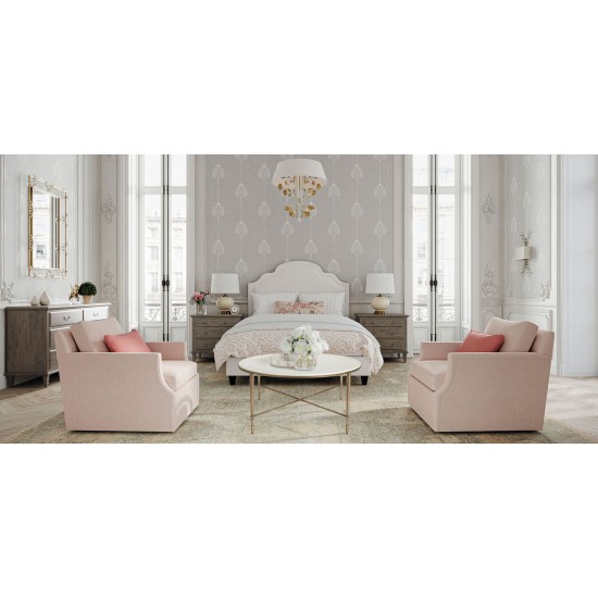 Valeria Stone-Top Round Coffee Table Valeria Stone-Top Round Coffee Table
