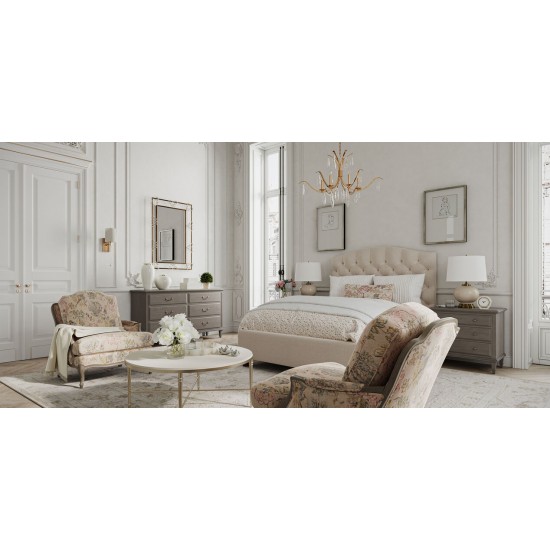 Valeria Stone-Top Round Coffee Table Valeria Stone-Top Round Coffee Table