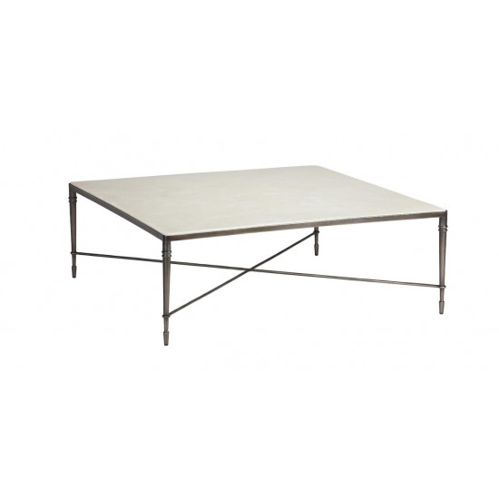 Valeria Stone-Top Square Coffee Table