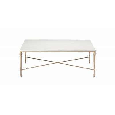 Valeria Stone-Top Square Coffee Table