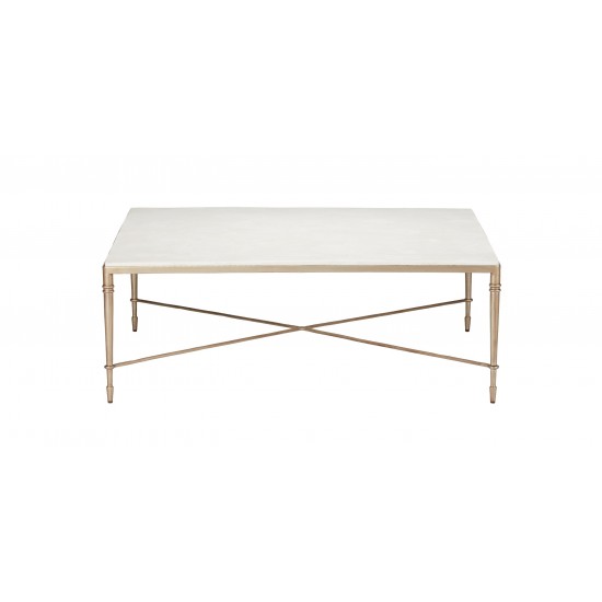 Valeria Stone-Top Square Coffee Table