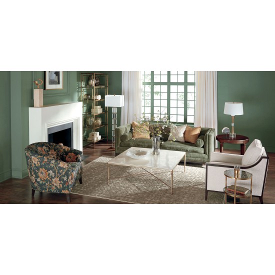 Valeria Stone-Top Square Coffee Table