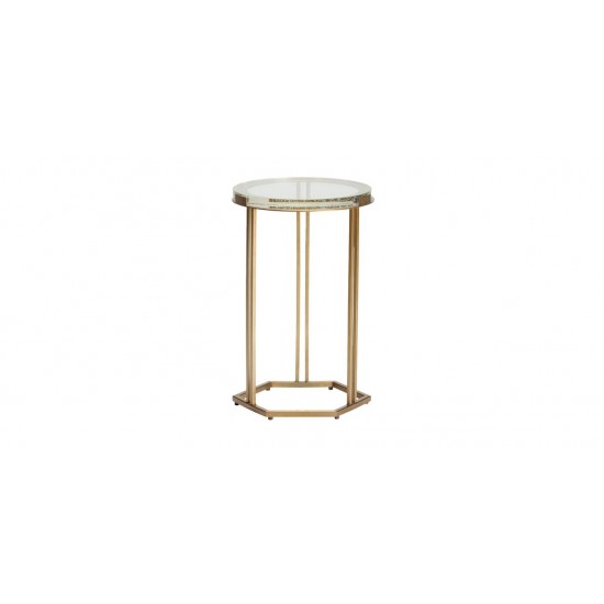 Arden Accent Table, Brass