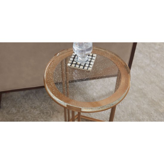 Arden Accent Table, Brass