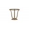 Camille Round Glass-Top Scroll-Base End Table