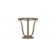 Camille Round Glass-Top Scroll-Base End Table Camille Round Glass-Top Scroll-Base End Table