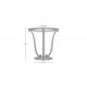 Camille Round Glass-Top Scroll-Base End Table Camille Round Glass-Top Scroll-Base End Table