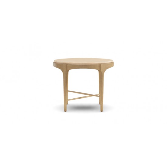 Draper Oval Travertine End Table Draper Oval Travertine End Table