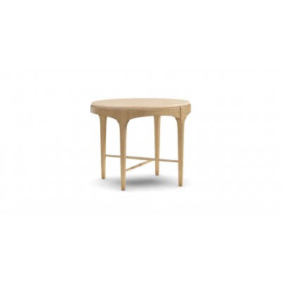 Draper Oval Travertine End Table