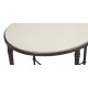 Valeria Stone-Top Oval End Table Valeria Stone-Top Oval End Table
