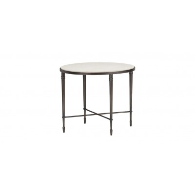 Valeria Stone-Top Oval End Table