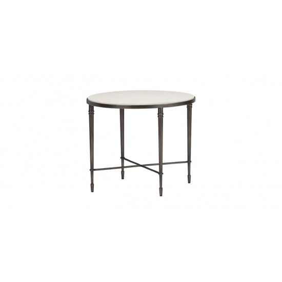 Valeria Stone-Top Oval End Table Valeria Stone-Top Oval End Table
