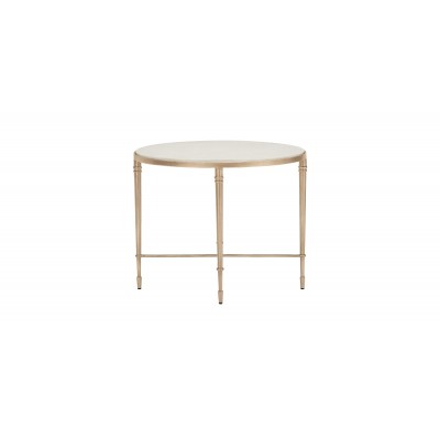Valeria Stone-Top Oval End Table