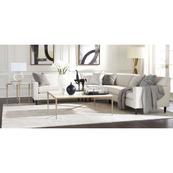 Valeria Stone-Top Oval End Table
