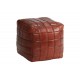 Theron Leather Pouf
