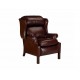 Townsend Leather Recliner, Old English/Chocolate  躺椅