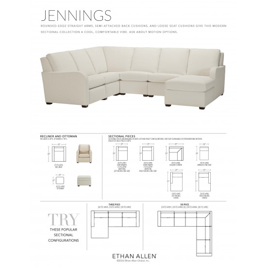 Jennings Three-Piece Chaise Sectional