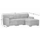 Kellan Three-Piece Chaise Sectional