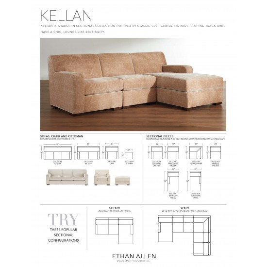Kellan Three-Piece Chaise Sectional