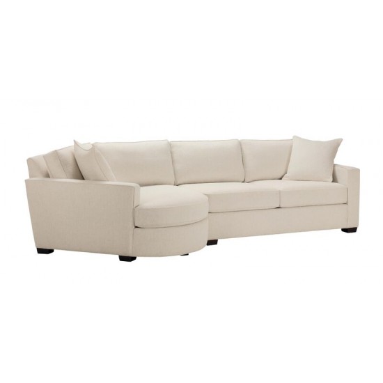 Spencer Track-Arm Two-Piece Sectional with Round Cuddle Chaise